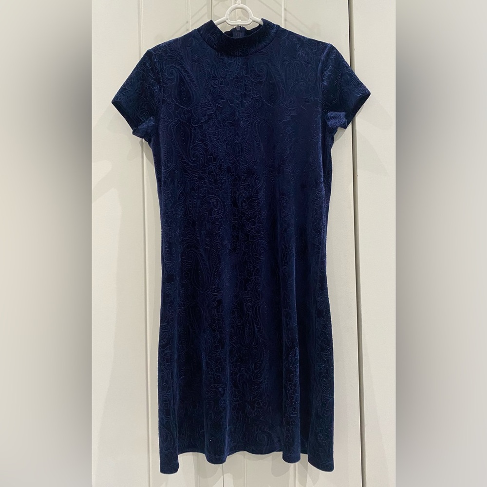 Devoted Luxury Apparel printed velvet dress
